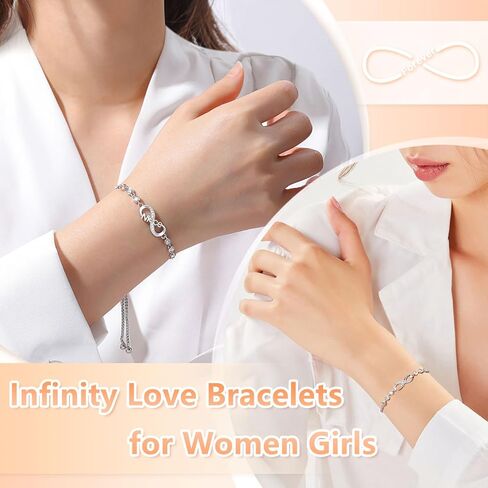 UNGENT THEM Infinity Love Heart Bracelets for Women Girls, Birthday Christmas Valentins's Day Jewelry Gifts for Her in Saudi Arabia