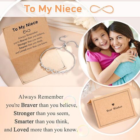 UNGENT THEM Infinity Love Heart Bracelets for Women Girls, Birthday Christmas Valentins's Day Jewelry Gifts for Her in Saudi Arabia