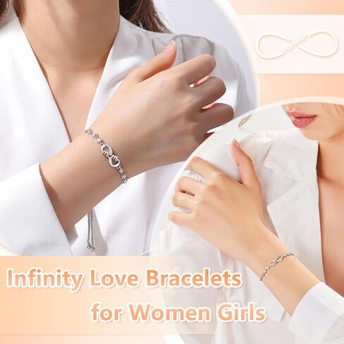 UNGENT THEM Infinity Love Heart Bracelets for Women Girls, Birthday Christmas Valentins's Day Jewelry Gifts for Her in Saudi Arabia