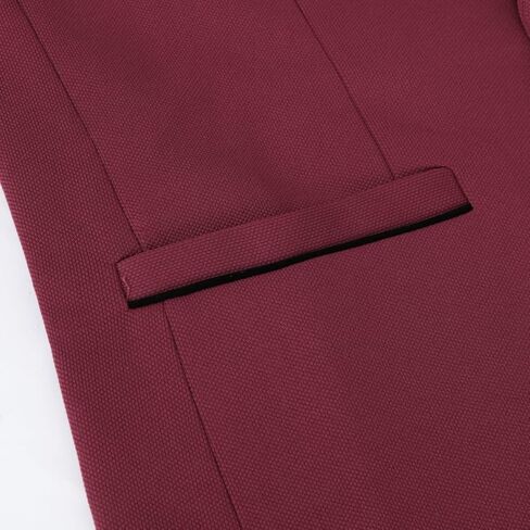 Cloudstyle Mens 2 Piece Suits Casual 1 Button Tux Blazer Jacket Vest Trousers Suit Sets in Kuwait