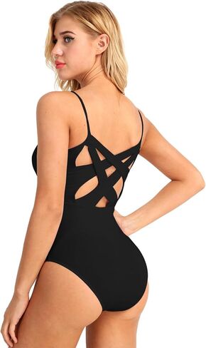 dPois النساء الكبار Strappy متقاطع الظهر الباليه ملابس رقص الجمباز بسط الجمباز Lingeire ارتداءها in Kuwait