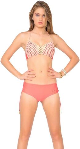 Luli Fama Women's Cosita Buena Reversible Drawstring High Rise Bikini Bottom in Saudi Arabia