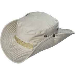 Taeku Fishing Hat, Wide Brim Boonie Hat Sun Protection Cap Breathable Safari Hat for Man Woman
