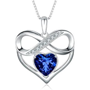 NONNYL Infinity Love Heart Necklace -Pendant Necklaces Gifts for Mom Wife Girlfriend Her on Anniversary Mothers Day Valentines Day Christmas Birthday Gifts for Women