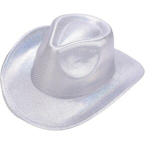 قبعة رعاة البقر LiuSuper Disco، قبعات رعاة البقر ذات الترتر اللامع للمهرجانات الموسيقية والحفلات وقبعة رعاة البقر وقبعات راعية البقر للنساء والرجال in Kuwait