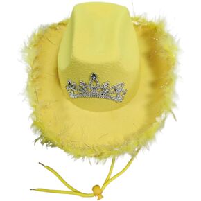 Space Cowgirl Hat Metallic Neon Rave Sparkly Women Cowboy Hats Rodeo Party