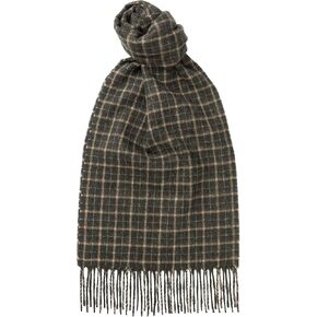 Glen Isla 100% Lambswool Scarf Plaid Robertson - Made In Britain, Black, 9.8 x 64.9 inches in Kuwait