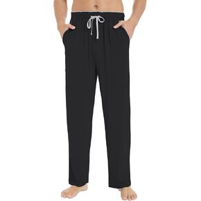 GYS Men's Pajama Pants - Viscose Made from Bamboo, Soft Lounge Pants with Pockets Tall Sleep Pj Bottoms