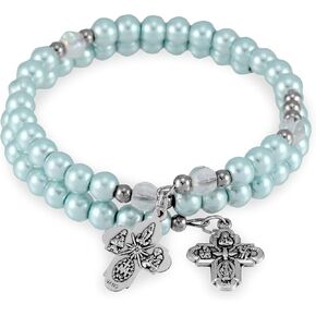 Wrap Around Rosary Bracelet Four Way Cross in Kuwait