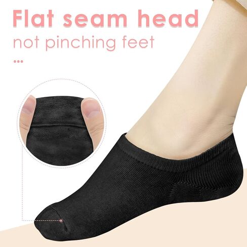 مجموعة من 8 جوارب للنساء من Eliamo مكونة من 8 جوارب بدون عرض، جوارب للنساء بقصة منخفضة وخط قارب مسطح مانع للانزلاق in Kuwait