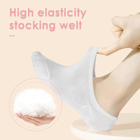 مجموعة من 8 جوارب للنساء من Eliamo مكونة من 8 جوارب بدون عرض، جوارب للنساء بقصة منخفضة وخط قارب مسطح مانع للانزلاق in Kuwait