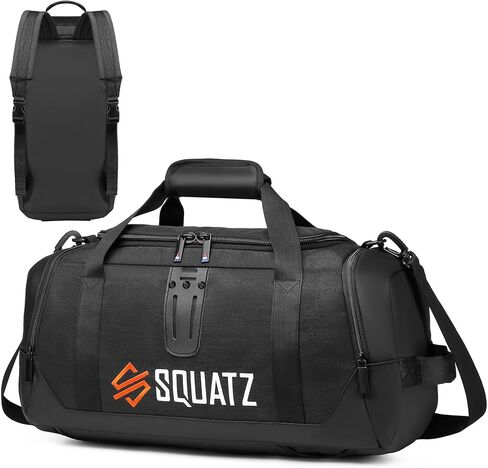 SQUATZ Travel Duffle Backpack - Convertible Foldable Gym Carry On Bag, Adjustable and Removable Shoulder Strap, Spacious Shoe Compartment and Multiple Pockets, Luxury Fashion Bag Travel, Gym, Vacation in Saudi Arabia