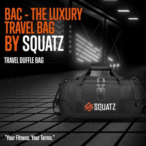 SQUATZ Travel Duffle Backpack - Convertible Foldable Gym Carry On Bag, Adjustable and Removable Shoulder Strap, Spacious Shoe Compartment and Multiple Pockets, Luxury Fashion Bag Travel, Gym, Vacation in Saudi Arabia