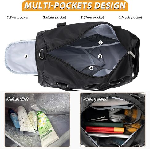 حقيبة سفر رياضية من ITHWIU للنساء، حقيبة صالة الألعاب الرياضية مع منفذ شحن USB، حقيبة ليلية لعطلة نهاية الأسبوع مع جيب مبلل وحجرة أحذية للنساء، صالة الألعاب الرياضية، اليوغا، السفر (وردي) in Kuwait