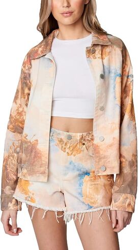 [BLANKNYC] womens Luxury Clothing Denim Trucker Jacket in Saudi Arabia
