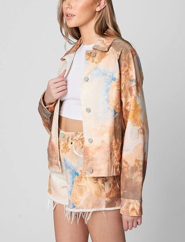 [BLANKNYC] womens Luxury Clothing Denim Trucker Jacket in Saudi Arabia