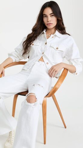 [BLANKNYC] womens Luxury Clothing Denim Trucker Jacket in Saudi Arabia