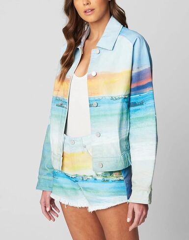 [BLANKNYC] womens Luxury Clothing Denim Trucker Jacket in Saudi Arabia