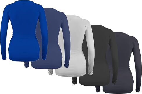 Green Town Scrubs للنساء - تي شيرت تحتي بأكمام طويلة، فائق النعومة، قماش مطاطي، خفيف الوزن، سهل العناية in Saudi Arabia