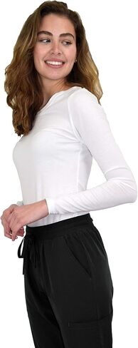 Green Town Scrubs للنساء - تي شيرت تحتي بأكمام طويلة، فائق النعومة، قماش مطاطي، خفيف الوزن، سهل العناية in Saudi Arabia