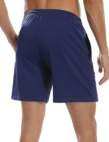 شورت Nonwe Gym للرجال شورت رياضي بخصر مطاطي مع جيوب بسحاب ورباط in Kuwait