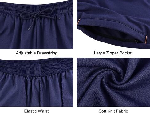 شورت Nonwe Gym للرجال شورت رياضي بخصر مطاطي مع جيوب بسحاب ورباط in Kuwait