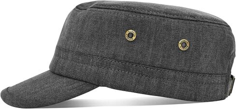 BOTVELA الرجال النساء القطن حك الجيش قبعة قابل للتعديل قبعة عسكرية خمر قبعة مسطحة in Kuwait