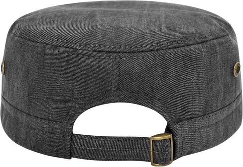 BOTVELA الرجال النساء القطن حك الجيش قبعة قابل للتعديل قبعة عسكرية خمر قبعة مسطحة in Kuwait