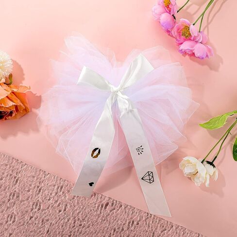 العروس تو بي بيكيني حجاب توديع العزوبية الغنائم لطيف فيونكة من التول غطاء المايوه وشاح لثوب السباحة لوصيفات العروس وحفلات المسبح in Kuwait