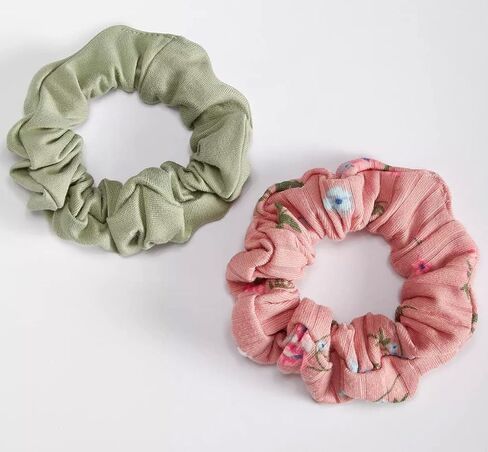 BTween Little Girls High Low Tie Front Top with Heart Motif and GWP Scrunchie Size 4, Pack of 2 Green, Green, 4 Years in Kuwait