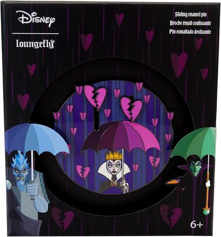 LOUNGEFLY DISNEY VILLAINS CURSE YOUR HEARTS 3 INCH PIN in Kuwait