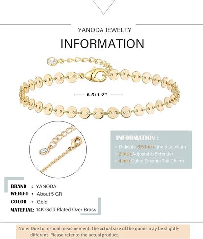 Dainty Layered Gold Chain Bracelet for Women 14K Gold Plated Handmade Adjustable Bracelet Satellite Beads Oval Mariner Figaro Link Chain Bracelets Minimalist Layering Stacking Jewelry Gift for Women in Saudi Arabia