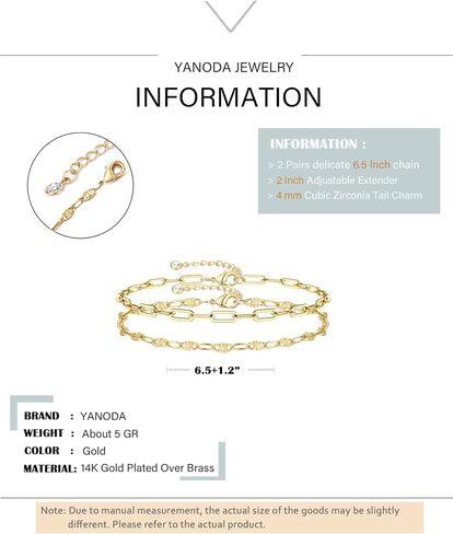 Dainty Layered Gold Chain Bracelet for Women 14K Gold Plated Handmade Adjustable Bracelet Satellite Beads Oval Mariner Figaro Link Chain Bracelets Minimalist Layering Stacking Jewelry Gift for Women in Saudi Arabia