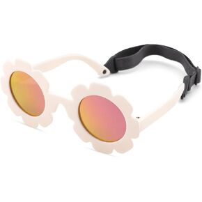 Pro Acme Baby Sunglasses Flexible Flower Shaped Polarized with Strap for Toddler Newborn Infant Age 0-24 Months in Kuwait
