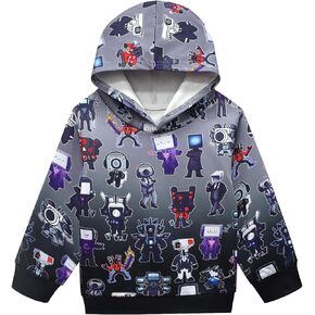 Piosuny Titan TV Man هوديس للأطفال تيتان مصور سويت شيرت المتحدث سترة ملابس لمدة 5-12 سنة in Kuwait