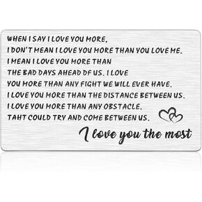 محفظة منقوشة إدراج هدايا الذكرى السنوية للرجال والنساء بطاقة الذكرى السنوية للزوج من الزوجة والصديق الحب هدايا عيد الحب من صديقة عندما أقول أنا أحبك بطاقة عيد الشكر عيد الميلاد الزفاف in Kuwait