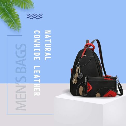 Eshow Small Backpack Purse for Women PU Leather Women's Backpack 2 Way Convertible Casual Backpacks Hobo Handbag-2 Pcs in Kuwait