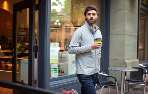 Cutter & Buck Adapt Eco Knit Hybrid Recycled Mens Full Zip Jacket in Saudi Arabia
