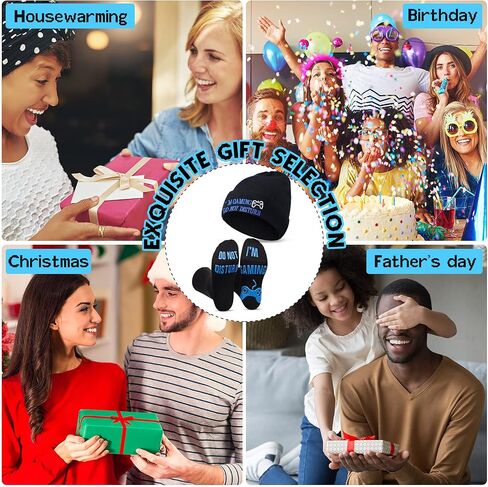 Do Not Disturb Gaming Socks Novelty Gamer Hat Funny Unisex Socks Cap for Kid Teen Men Women Game Lovers in Saudi Arabia