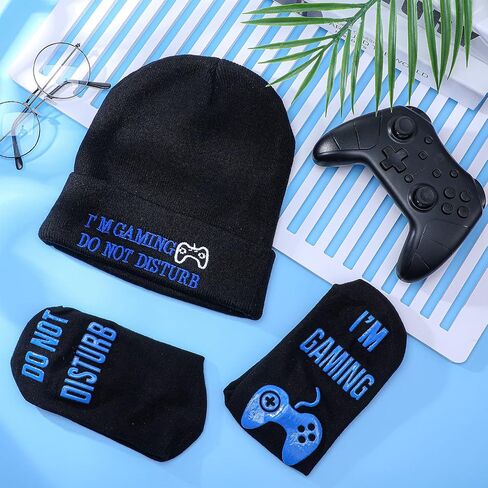 Do Not Disturb Gaming Socks Novelty Gamer Hat Funny Unisex Socks Cap for Kid Teen Men Women Game Lovers in Saudi Arabia