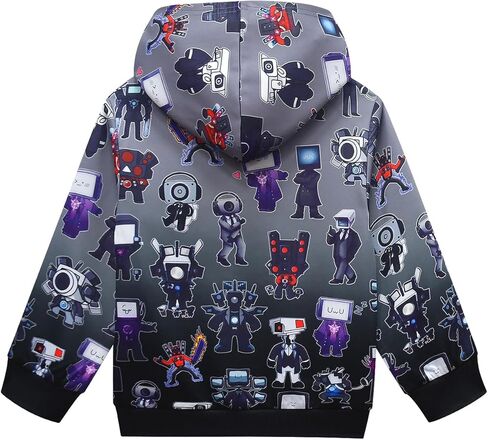 Piosuny Titan TV Man هوديس للأطفال تيتان مصور سويت شيرت المتحدث سترة ملابس لمدة 5-12 سنة in Kuwait