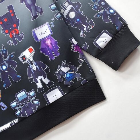 Piosuny Titan TV Man هوديس للأطفال تيتان مصور سويت شيرت المتحدث سترة ملابس لمدة 5-12 سنة in Kuwait