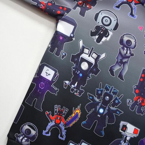 Piosuny Titan TV Man هوديس للأطفال تيتان مصور سويت شيرت المتحدث سترة ملابس لمدة 5-12 سنة in Kuwait