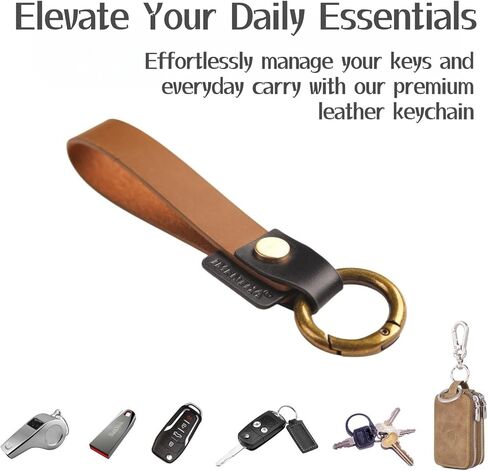 سلسلة مفاتيح جلدية من إيمنثا، سلسلة مفاتيح عالمية، حزام سلسلة مفاتيح جلدي لمفاتيح السيارة ومفاتيح المنزل in Kuwait