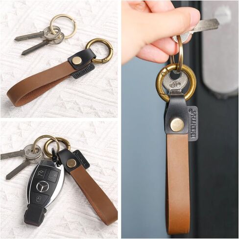 سلسلة مفاتيح جلدية من إيمنثا، سلسلة مفاتيح عالمية، حزام سلسلة مفاتيح جلدي لمفاتيح السيارة ومفاتيح المنزل in Kuwait