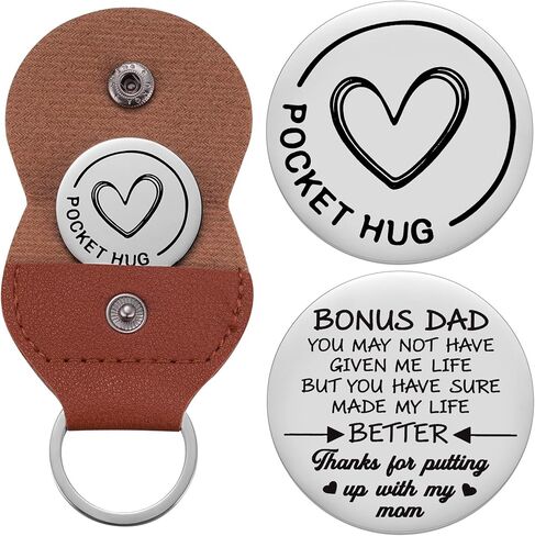 Aesnefe Pocket Hug Token Inspirational Reminder Gifts Mental Health Gift Thinking of You Gift Self Love with Leather Keychain in Kuwait