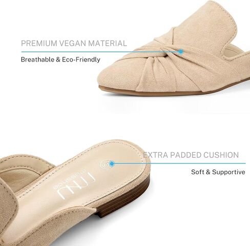 أحذية MUSSHOE للنساء المسطحة المريحة للنساء بدون ظهر مع عقدة in Saudi Arabia