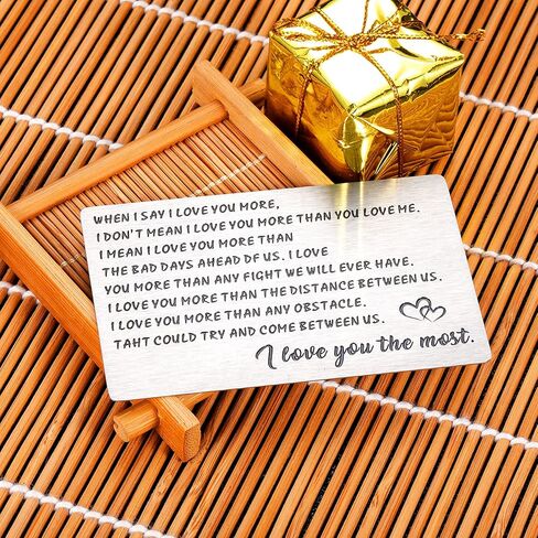 محفظة منقوشة إدراج هدايا الذكرى السنوية للرجال والنساء بطاقة الذكرى السنوية للزوج من الزوجة والصديق الحب هدايا عيد الحب من صديقة عندما أقول أنا أحبك بطاقة عيد الشكر عيد الميلاد الزفاف in Kuwait