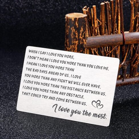 محفظة منقوشة إدراج هدايا الذكرى السنوية للرجال والنساء بطاقة الذكرى السنوية للزوج من الزوجة والصديق الحب هدايا عيد الحب من صديقة عندما أقول أنا أحبك بطاقة عيد الشكر عيد الميلاد الزفاف in Kuwait