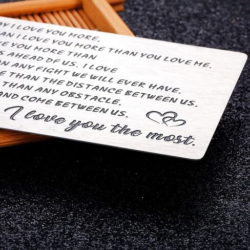 محفظة منقوشة إدراج هدايا الذكرى السنوية للرجال والنساء بطاقة الذكرى السنوية للزوج من الزوجة والصديق الحب هدايا عيد الحب من صديقة عندما أقول أنا أحبك بطاقة عيد الشكر عيد الميلاد الزفاف in Kuwait